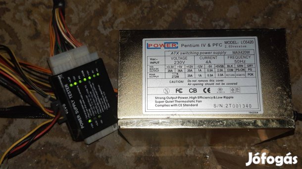 Power LC6420 430W számítógép tápegység működő