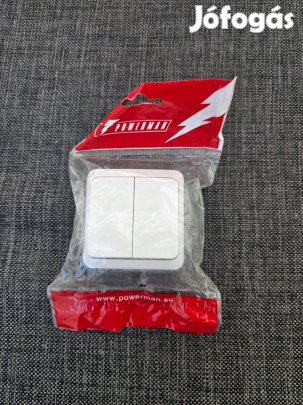 Powerman Kétpólusú Kapcsoló (Csillárkapcsoló) Új, csomagolt!-Debrecen