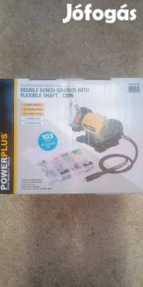 Powerplus asztali, kettős köszörű és gravírozó 120W, új eladó