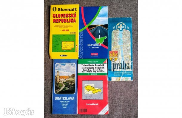 Prága Csehország Szlovákia Pozsony Utikönyv Térkép sok ké