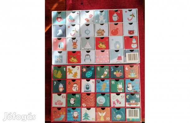 Praktikus Tároló Adventi naptár Két téglalap alakú "polc" kis kihúzhat