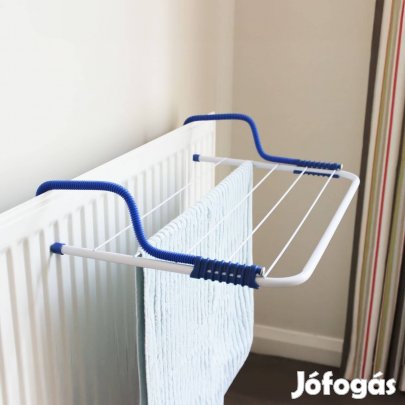Praktikus ruhaszárító radiátorra - 50 x 30 cm - fém Fehér/Kék