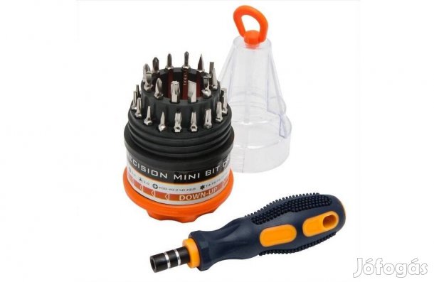 Precíziós Műszerész csavarhúzó készlet 30 db bitfej mobilhoz laptophoz