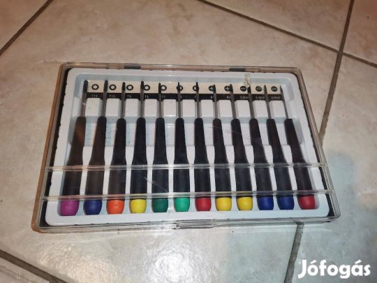 Precíziós műszerész csavarhúzó készlet 12 db-os :új