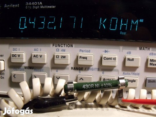 Precíziós teljesítmény ellenállás: 20db 430R/15W 0,5%. Draloric