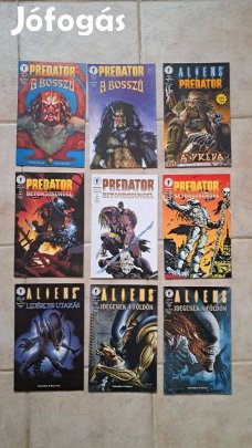 Predator Bosszú és Betondzsungel + Aliens képregény csomag - 9 DB