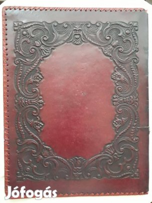 Prégelt bőr irattartó / mappa kreatív célra