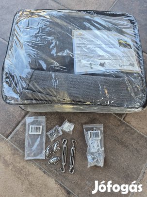 Prémium HDPE napvitorla antracit 5x5m négyzetalapú