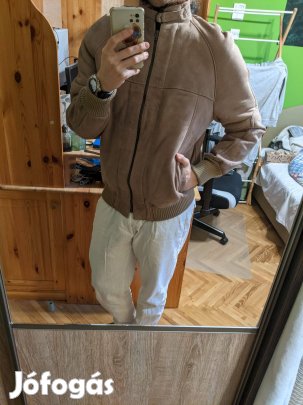 Prémium Vintage férfi irhadzseki Valódi bőr és szőrme Pilóta fa