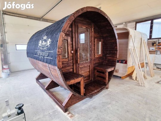 Prémium elektromos hordó szauna 6 személyes