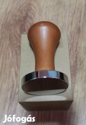 Prémium fa nyelű kávétömörítő 53 mm Új