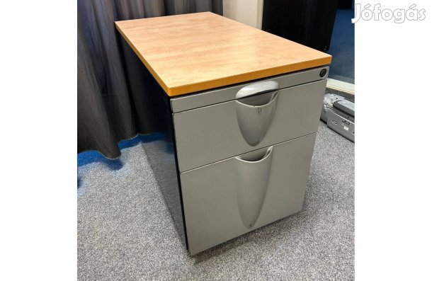 Prémium fém gurulós irodai fiókos szekrény zárható, 75 cm mély