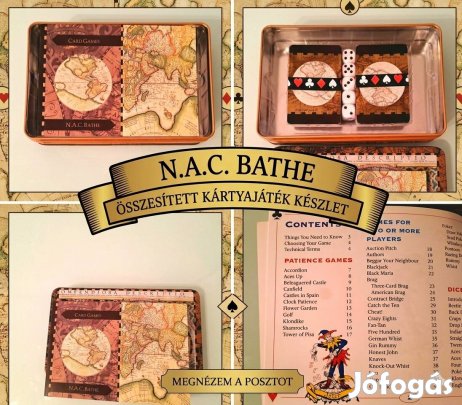 Prémium kártyajáték szett - N.A.C. Bathe/Ompendiosa, Új! Díszdobozában