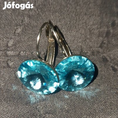 Prémium kristály türkizköves fülbevaló 