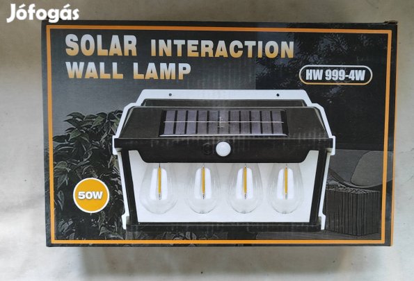 Prémium napelemes kültéri fali lámpa | Energiatakarékos