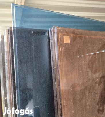 Prémium olasz matt üveg, bronz, kék - Fontana