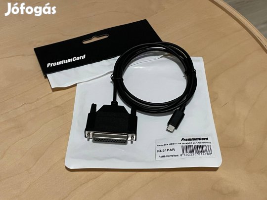 Premiumcord USB C - DB25 (Dsub 25) anya parallel port kábel 150cm