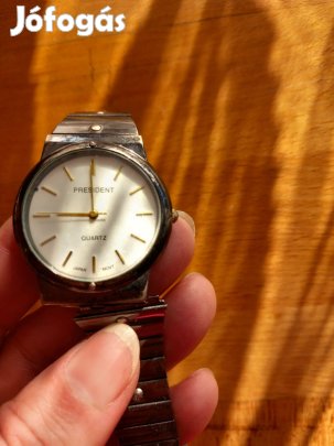 President Japán férfi karóra hiányos fém szíj