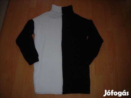 Pretty little thing fehér fekete női kötött pulóver ruha S M