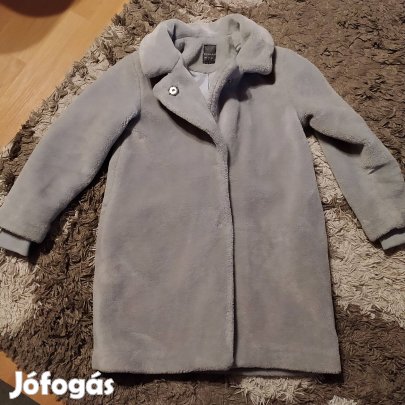 Primark puha meleg szürke női téli kabát 36