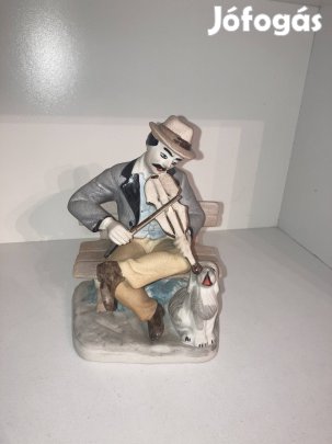 Prímás muzsikus porcelán nipp