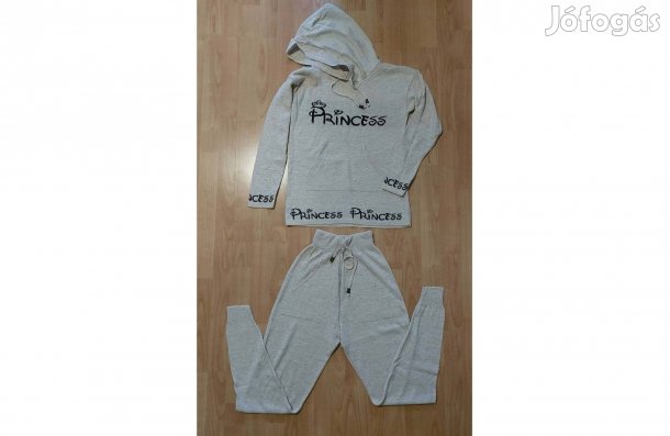 Princess felirattal, bézs színű, női szabadidő szett