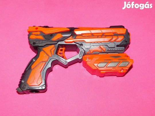 Pro-Track fekete-piros, szivacslövő játékfegyver, játékpisztoly, 20 cm