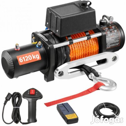 Professzionális 12 V-os elektromos csörlő  6120 kg névleges