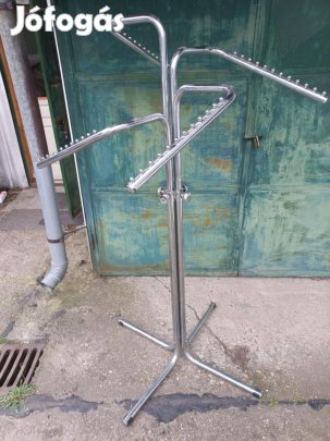 Professzionális 4 ágú krómozott ruhaállvány / Gardrób sztender