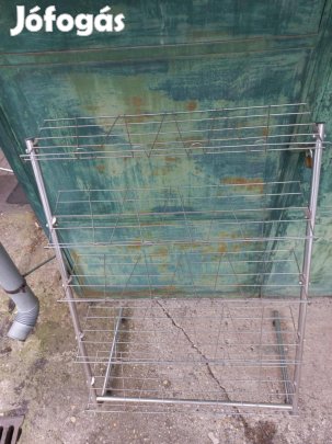 Professzionális 5 szintes krómozott fém cipőállvány / Tároló polc