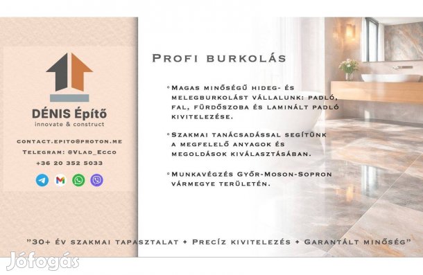 Professzionális csempeburkolás