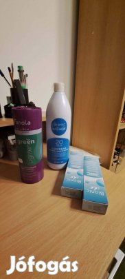 Profi Inebrya és Fanola hajfestő/szőkítő szett (bontatlan, számlával)