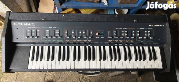 Profi olasz Crumar Multiman S vonós synthesizer hordozható orgona Moog