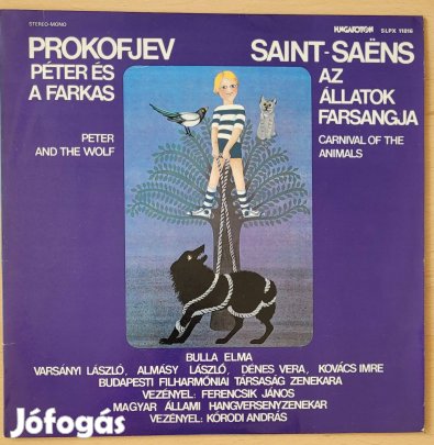 Prokofjev Péter és a farkas - Saint Saens - bakelit lemez