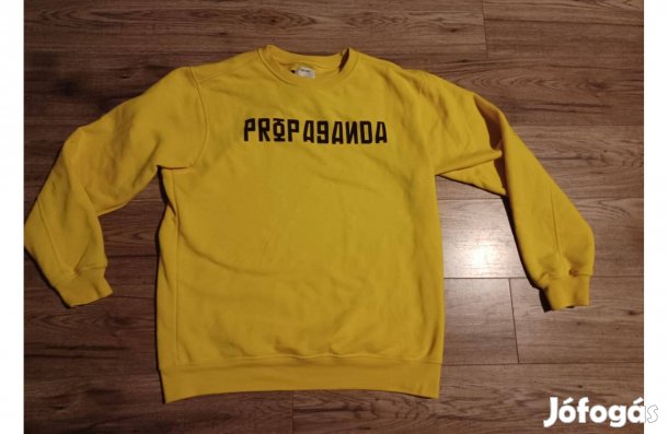 Propaganda feliratos cirill betűs orosz pulóver L XL