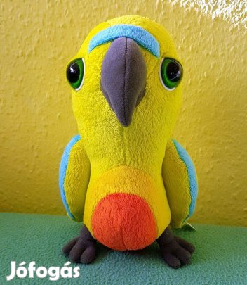 Protected World Big Heads zöld plüss papagáj