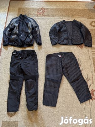 Protektoros motoros kabát és nadrág eladó, külön is elvihető, XL