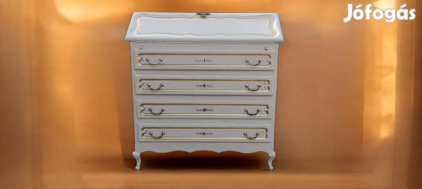 Provence stílusban felújított neobarokk szekreter