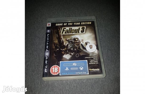 Ps3 fallout 3 game of the year edition játék eladó