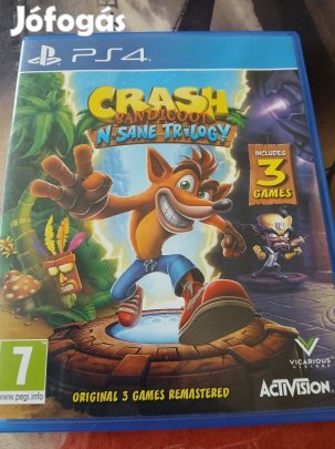 Ps4-101 Eredeti Játék : Crash Nsane Trilogy 3 Játék ( karcmentes)