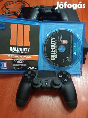 Ps4 500gb (v6.72) jailbreakelhető + 2 kontroller + COD Black Opsiii