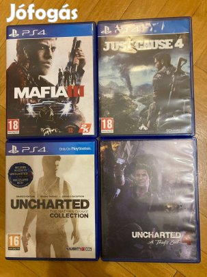 Ps4 akció csomag Mafia 3, Uncharted, Just Cause4 Playstation 4 játékok