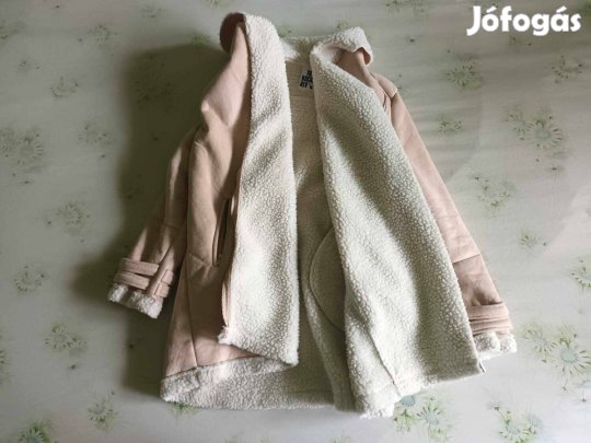 Púderrózsaszín műirha kabát