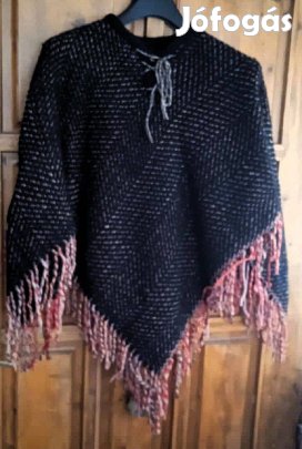 Puha, meleg, könnyű, kötött poncsó