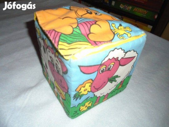 Puha kocka állathangokkal - mérete 15*15*15 cm