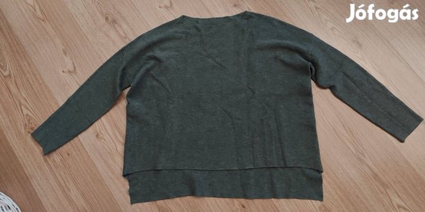 Puha női laza khaki pulcsika