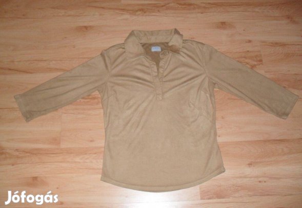 Puha plüssös anyagú 36-os méretű felső - háromnegyedes ujjú