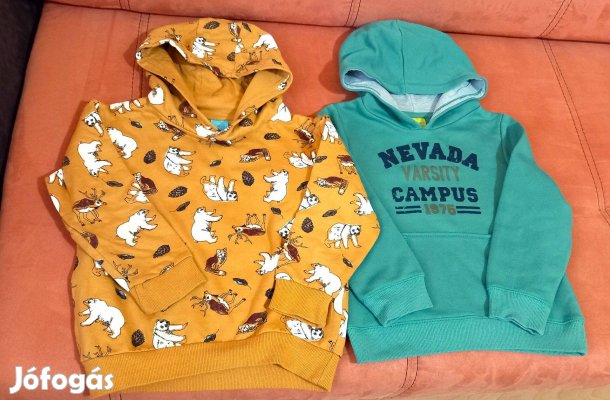 Pulcsi (110/116), kapucnis, hosszú ujjú felső párban, 4-5 évesnek