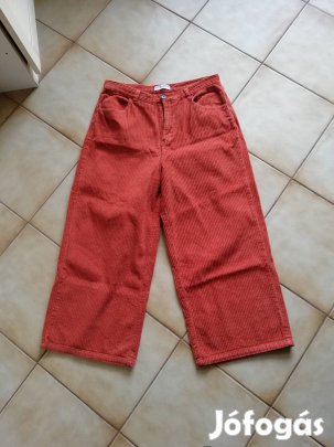 Pull&Bear bő szárú kord nadrág M/L 