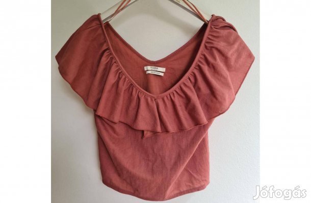 Pull&Bear korall színű felső S-es